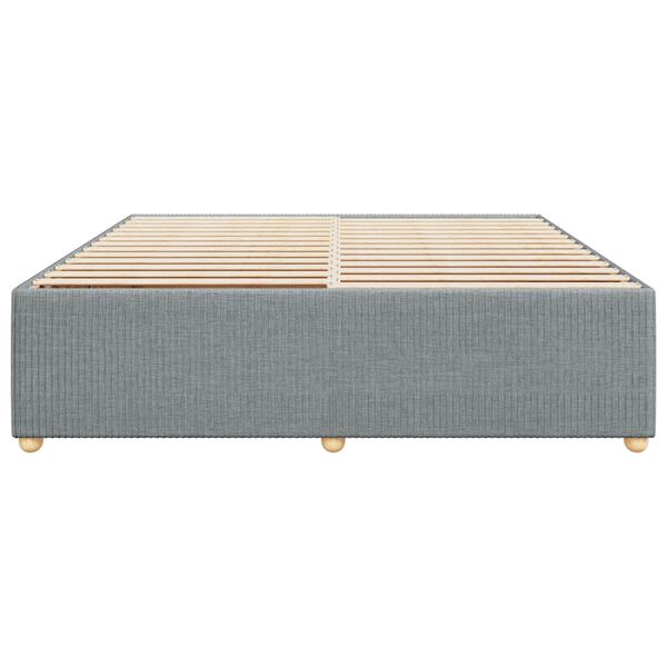 vidaXL Cadre de lit sans matelas gris clair tissu
