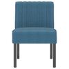 vidaXL Fauteuil sans accoudoirs bleu velours