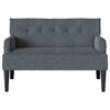 vidaXL Banc Chesterfield Gris foncé 112 x 65.5 x 75 cm Velours