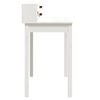 vidaXL Bureau Blanc 110x50x93 cm Bois massif de pin