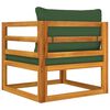 vidaXL Chaise de jardin avec coussins verts bois massif d'acacia