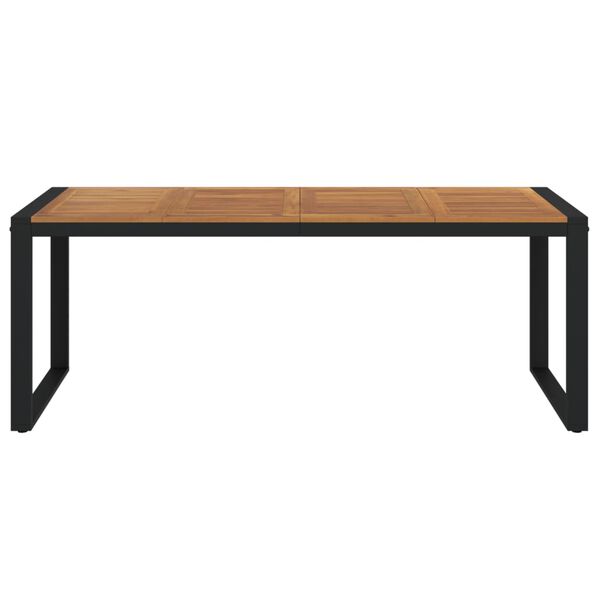vidaXL Table de jardin et pieds en forme de U 200x90x75 cm bois acacia