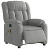 vidaXL Fauteuil inclinable de massage &eacute;lectrique gris clair tissu