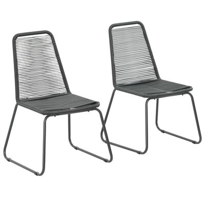 vidaXL Chaises d'extérieur lot de 2 Résine tressée Noir