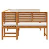 vidaXL Ensemble de banc de jardin 5 pcs Marron Bois d'acacia massif