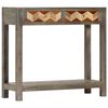 vidaXL Table console Gris 86 x 30 x 76 cm Bois de manguier massif
