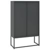vidaXL Buffet haut Anthracite 80x35x135 cm Acier
