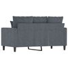 vidaXL Canap&eacute; &agrave; 2 places Gris fonc&eacute; 120 cm Velours