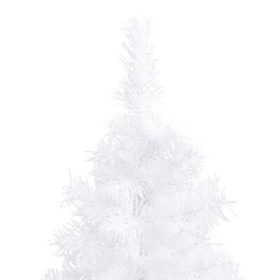 vidaXL Arbre de Noël artificiel d'angle LED et boules blanc 120 cm PVC