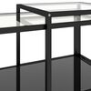 vidaXL Tables à thé 2 pcs Verre trempé Noir