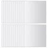 vidaXL Carreau de miroir 24 pcs Carr&eacute; Verre