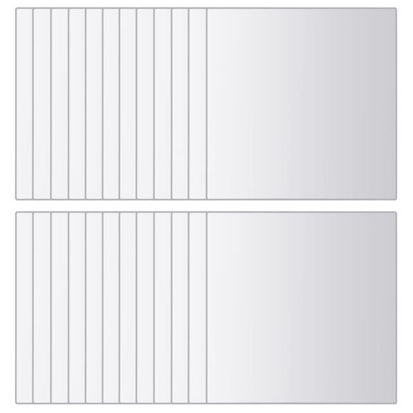 vidaXL Carreau de miroir 24 pcs Carr&eacute; Verre