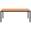 vidaXL Ensemble à manger de jardin 7 pcs noir et marron