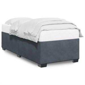 vidaXL Cadre de lit sans matelas gris foncé velours
