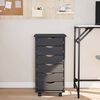 vidaXL Armoire roulante avec tiroirs MOSS gris bois de pin solide
