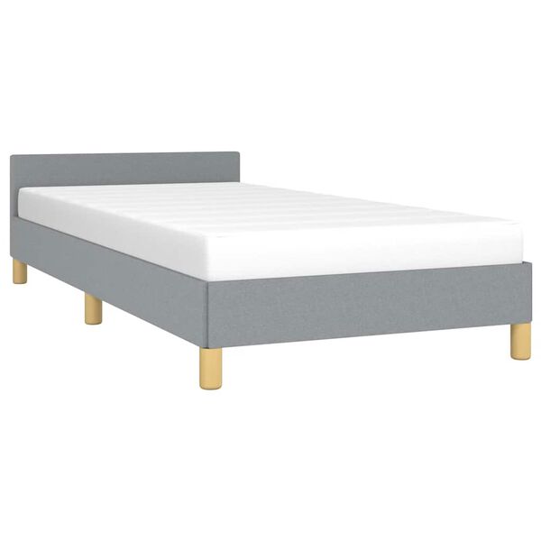 vidaXL Cadre de lit sans matelas gris clair double XL tissu