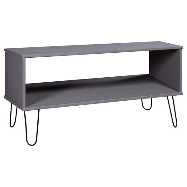 vidaXL Table basse New York Gris Bois de pin massif