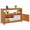 vidaXL Table console de jardin 110x35x75 cm bois massif d'acacia