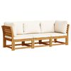 vidaXL Salon de jardin 3 pcs avec coussins bois massif d'acacia