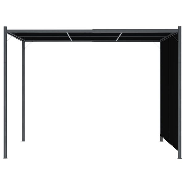 vidaXL Pergola de jardin avec toit r&eacute;tractable 3x3 m Anthracite