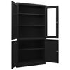 vidaXL Armoire de bureau Noir 90x40x180 cm Acier