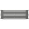 vidaXL Lit sur&eacute;lev&eacute; de jardin Acier galvanis&eacute; 114x40x36 cm gris