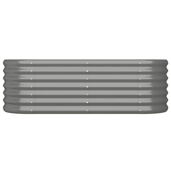 vidaXL Lit sur&eacute;lev&eacute; de jardin Acier galvanis&eacute; 114x40x36 cm gris