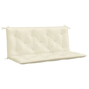 vidaXL Coussin de banc de jardin blanc crème tissu oxford