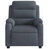 vidaXL Fauteuil inclinable de massage électrique gris foncé velours