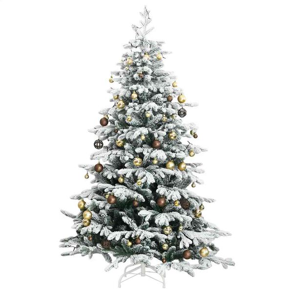 vidaXL Sapin de No&euml;l artificiel articul&eacute; 300 LED et boules 210 cm