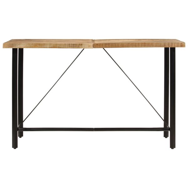 vidaXL Table de bar 180x70x107 cm bois massif de manguier et fer