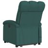 vidaXL Fauteuil inclinable de massage vert fonc&eacute; tissu