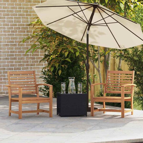 vidaXL Chaises de jardin 2 pcs Naturel 60 x 65 x 76.5 cm