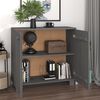 vidaXL Buffet HAMAR Gris fonc&eacute; 85x35x80 cm Bois massif de pin