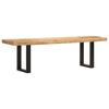 vidaXL Banc 160 cm Bois de manguier brut massif et acier