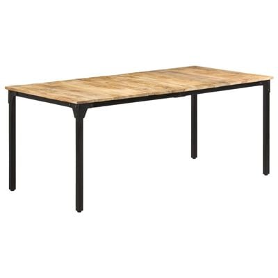 vidaXL Table à manger 180x90x76 cm Bois de manguier brut