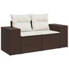 vidaXL Salon de jardin avec coussins 6 pcs marron résine tressée
