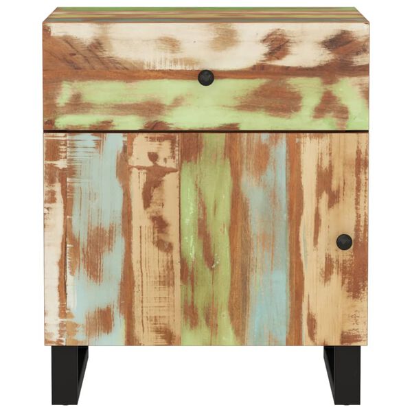 vidaXL Table de chevet 50x33x60cm Bois de r&eacute;cup&eacute;ration et d'ing&eacute;nierie