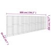 vidaXL Mur en gabion avec couvercle Acier galvanisé 600 x 50 x 200 cm