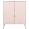 vidaXL Armoire de rangement Rose 80x35x101,5 cm Acier