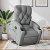 vidaXL Fauteuil inclinable de massage gris clair tissu