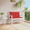 vidaXL Coussin de banc de jardin rouge 100x(50+50)x7 cm tissu oxford
