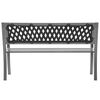 vidaXL Banc de jardin Noir 120 cm Acier