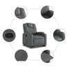 vidaXL Fauteuil inclinable gris similicuir