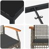 vidaXL Ensemble de salle &agrave; manger pour jardin 5 pcs Gris et Noir Rotin