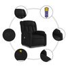 vidaXL Fauteuil de massage inclinable noir similicuir