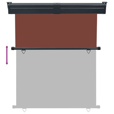 vidaXL Auvent latéral de balcon 145x250 cm Marron