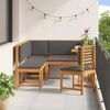 vidaXL Ensemble bistro de jardin 6 pcs Marron Bois d'Acacia Massif