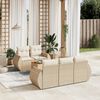 vidaXL Salon de jardin avec coussins 6 pcs beige r&eacute;sine tress&eacute;e