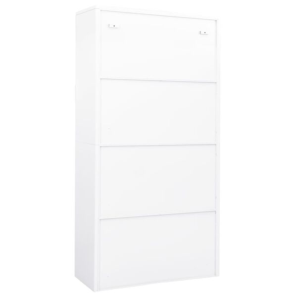 vidaXL Armoire de bureau Blanc 90x40x180 cm Acier